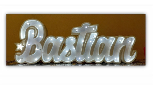 Imagen 7 de 10 de 3 Letras 25 Cm Luz Led Polyfan Tu Nombre Cartel Luminoso