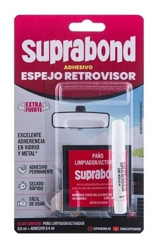 Adhesivo Espejo Retrovisor - Pegamento Parabrisas Suprabond