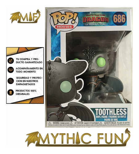Funko Pop Como Entrenar A Tu Dragon - Toothless 686