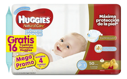 Pañales Huggies Natural Care sin género P