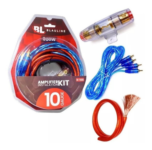 Imagen 1 de 9 de Kit De Cables Para Audio Blauline K-100 Instalación Potencia