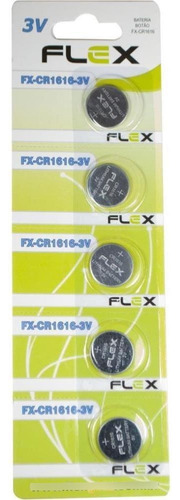 Pilha Cr1616 3v Blister C/ 5 Pçs Flex - Fx-cr1616