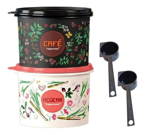 Tupperware Kit Açucar E Café Tupper Cx Com Medidor De Brinde