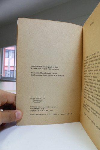 El Pequeño George Bataille 1963 Ed Pre-textos (Usado)