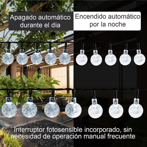 Guirnalda de luces LED solar para exterior de 11m