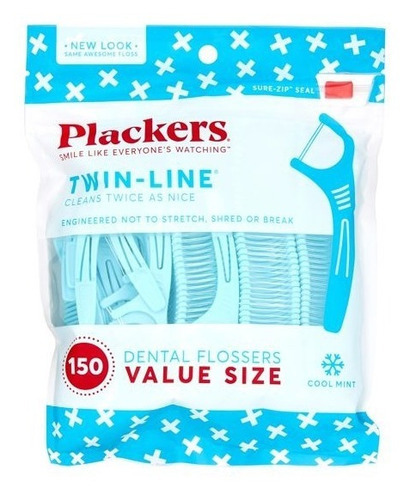 Plackers Twin Line Seda Dental 150 Unidades