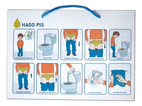 comprar Cartel Hago Pis, Pictogramas, Rutina Baño, Autismo, Tel