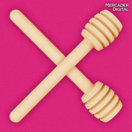 Para A 100 Pzs Cuchara Mielera Madera Pala Miel Palito / .