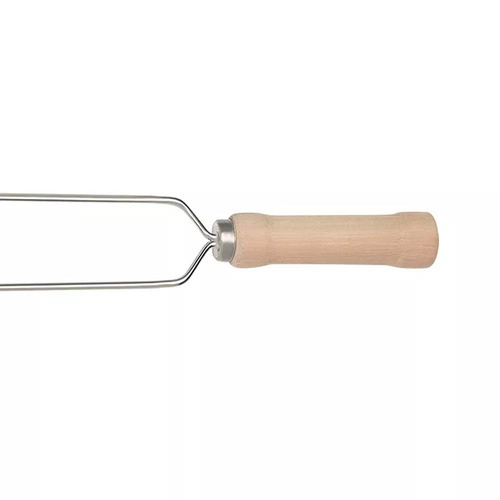 Imagen 2 de 4 de Pincho Espeto Doble Para Chorizo Parrilla 55cm - Garageimpo