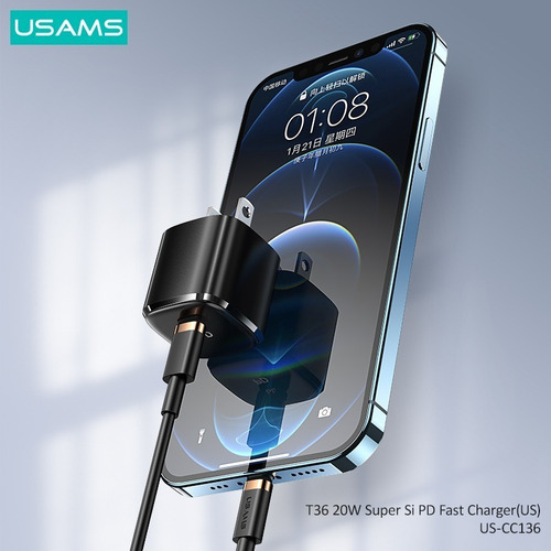 Imagen 5 de 6 de Mini Cargador De Carga Rapida 20w Tipo C Para iPhone 12/13