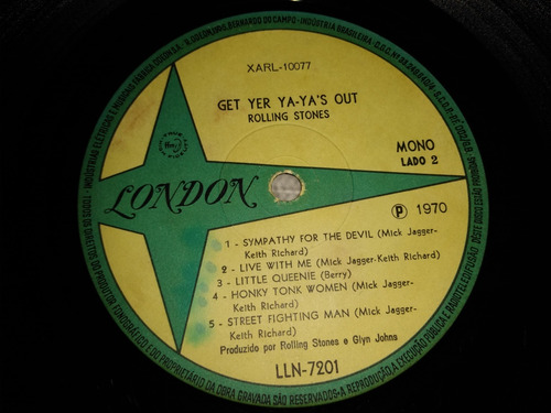 Lp Rolling Stones 1970 Mono - Get Yer Ya-ya's Out Lln-7201 (Usado)