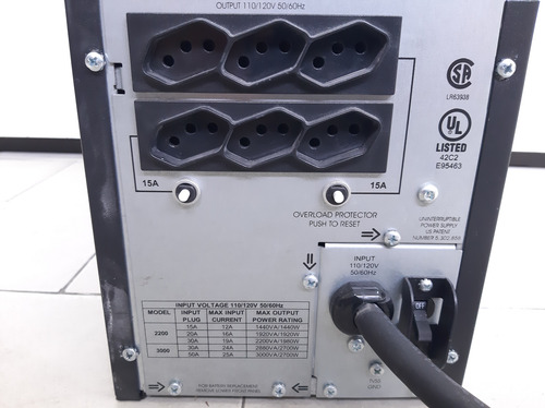 Apc Nobreak Smart-ups 3000va 110/120v Senoidal Preto (Usado)