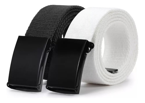 Zt Cinturón Casual Hombre Cinto Elástico Nylon Con Hebilla
