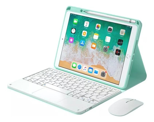 Funda Con Teclado, Ratón Y Panel Táctil Para iPad De Novena