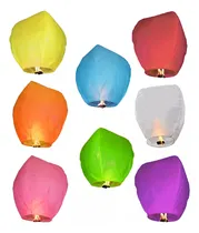 Comprar 10 Globos Cantoya Cera Fiesta Colores Blanco Globo Deseo Año