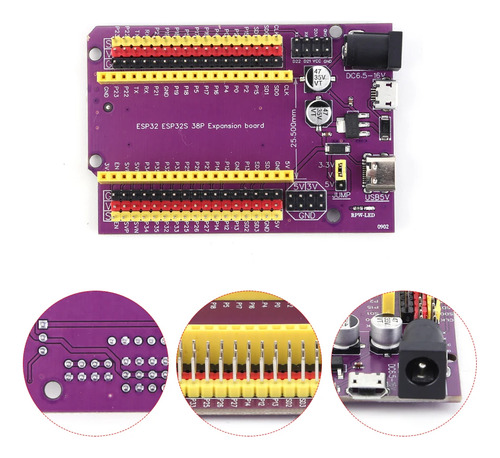 Módulo Shield Esp32 38 Pines Usb-c Y Micro-usb