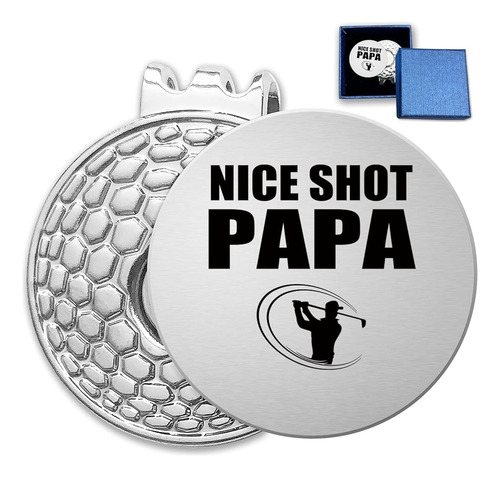 Hsspiritz Nice Shot Papa Golf Ball Marker Gift Funny Men Gol