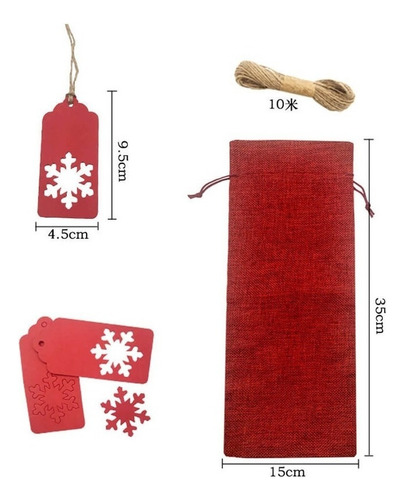 12 Bolsas Regalo Arpillera T Botella De Vino Decoracion