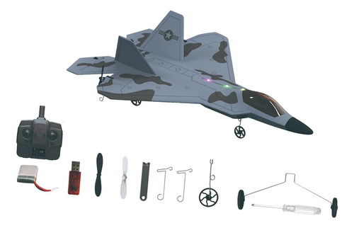 Avión De Control Remoto F22 Fighter Epp Espuma 4 Canales