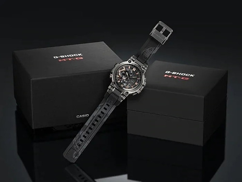 Reloj Casio G-shock Mt-g Toughmvt Solar Mtg-b1000tj-1a Color de la correa Negro/Camuflaje Color del bisel Gris oscuro Color del fondo Gris oscuro