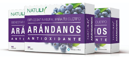 3x Arandanos 60 Caps Natuliv Antioxidante Vitamina C
