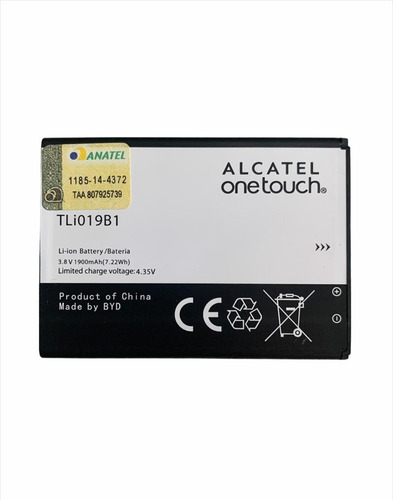 Flex Carga Bateira Alcatel Onetouch Tli019b1 Com Selo Anatel