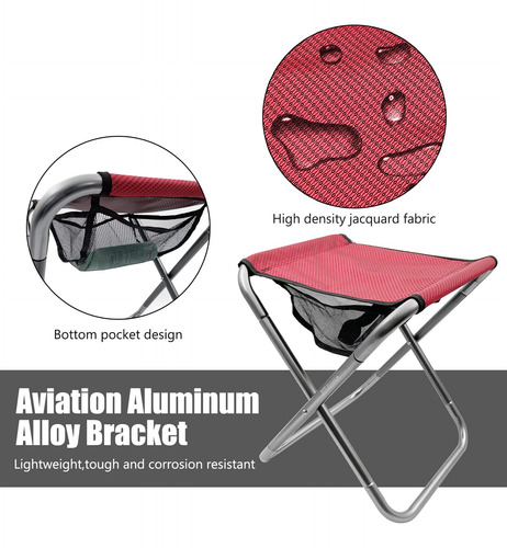 Taburete Plegable Para Camping, Taburete Plegable Portátil D