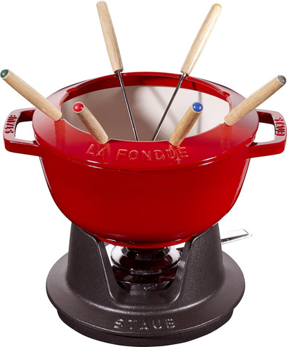 Staub Juego De Fondue Con 6 Tenedores, Para Fondue De Queso