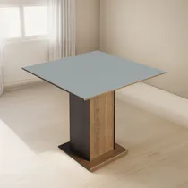 Comprar Mesa De Comedor Cuadrada Madesa 4 Puestos Marrón Gris