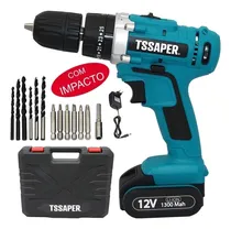 Comprar Furadeira Parafusadeira com impacto 3u002F8 Bateria 12v Com Acessorios Tssaper TPA12i