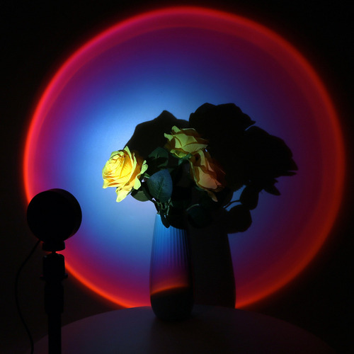 Lámpara Led Sunset Projection Atmosphere 4 En 1, Luz Nocturn
