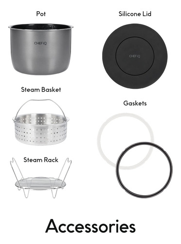 Olla A Presión Chef Iq Smart De 6 Cuartos De Galón Con 10 Fu