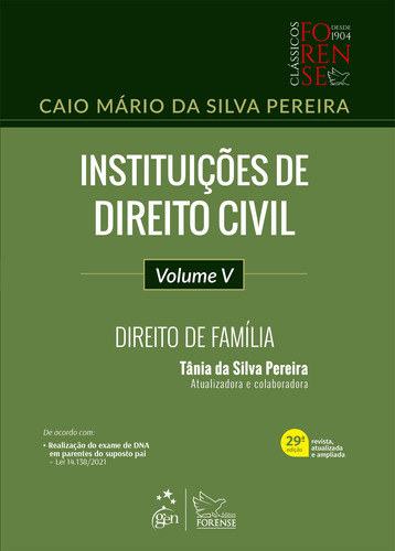 Instituições de Direito Civil - Direito de Família - Vol. V, de Pereira, Caio Mário da Silva. Editora Forense Ltda., capa mole em português, 2022