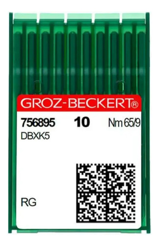20 Agujas Groz-beckert® Dbxk5 (bordadoras) - 65/9, Rg