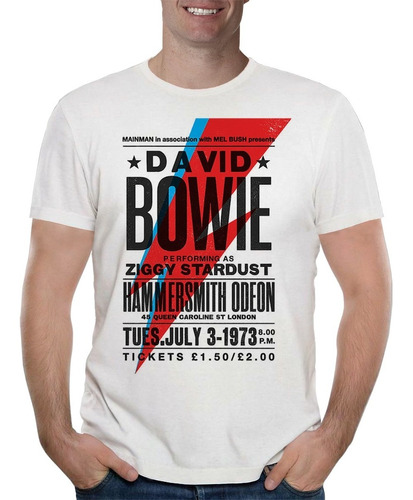 Remera David Bowie Rayo 4 Rock Hombre Purple Chick