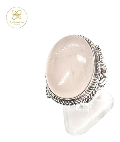 Imagen 6 de 10 de Anillo Plata Con Piedra Ovalada