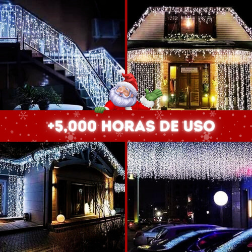 2 Pack Luces Navideñas 18 Metros Cascada Navidad 1000 Leds
