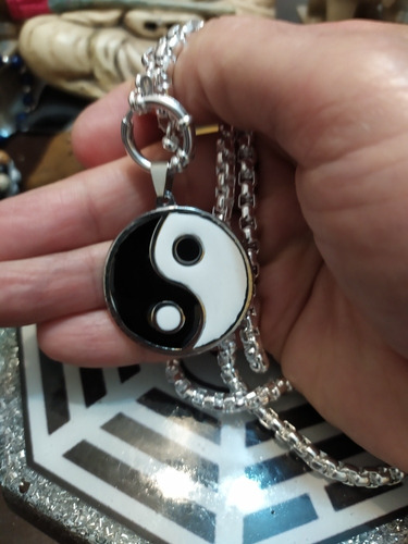 Dije , Colgante Medalla Del Ying Yang De Acero C/ Cadena 