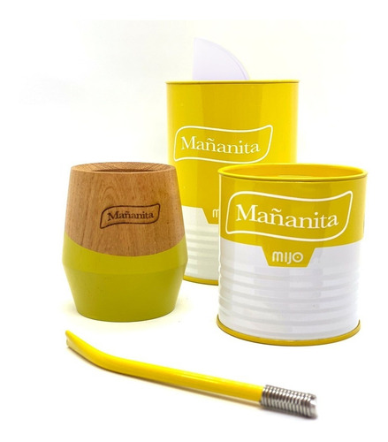 Kit Set Matero Mañanita Mijo Amarillo
