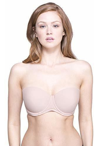 Qt Intimates Women's Molded Strapless Convertible Bra With U