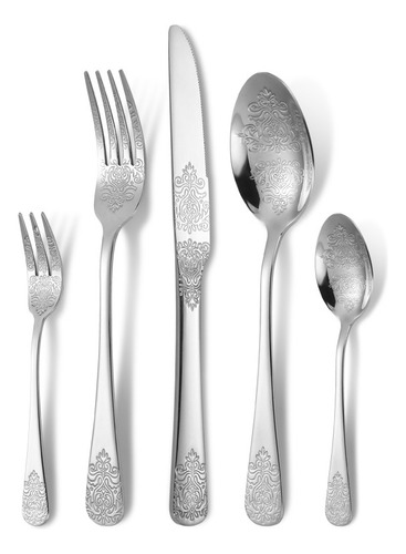 Tótem Estampado De Cuchillo, Tenedor Y Cuchara De Acero Inox