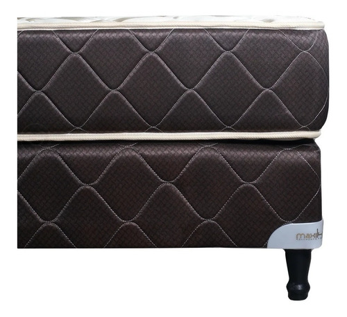 Imagen 5 de 7 de Conjunto Sommier 2 Plazas Colchon Resortes Bonell 140x190