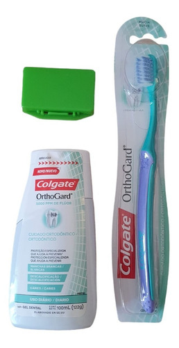 Gel Dental Orthogard + 1 Cepillo Orthogard + Cera Con Aroma