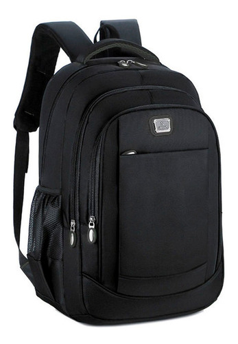 Imagen 1 de 5 de Mochila Urbana Notebook 30l Oxford 4 Cierres Negra Circuit