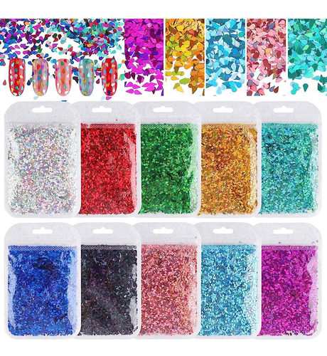 ~? Nail Art Glitter Ebanku Holographic Nail Flake 3d Nails S