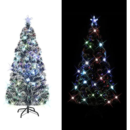 Árbol Navidad Led Verde Y Blanco 1.5m F.o.