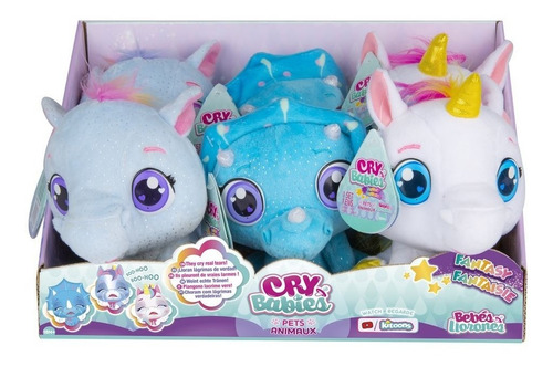 Imagen 4 de 6 de Cry Babies Peluche Mascotas Plush Pets C/ Lagrimas Unicornio