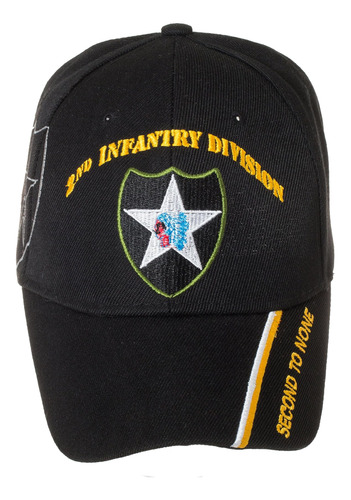 Gorra Béisbol Bordada Negra División Infantería Del Ejército