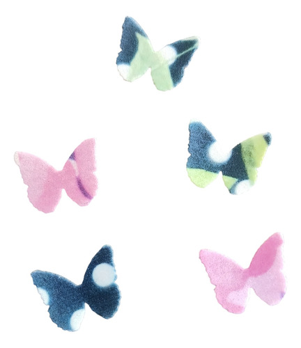 Set Mariposas Estampadas Minis Comestibles