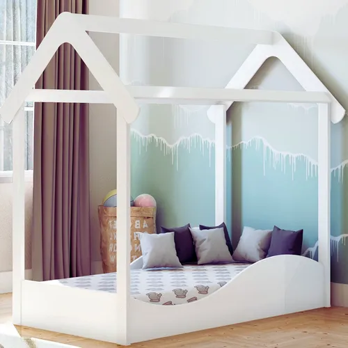 comprar Mini Cama Montessoriana Uli \u002F Móveis Peroba \u002F Cor Branco